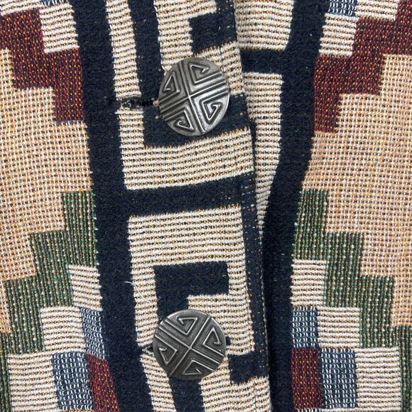 Vtg Its Outta The Bag Unge Potch Ket Womens Navajo Southwest Aztec Jacket Sm USA - Picture 12 of 15
